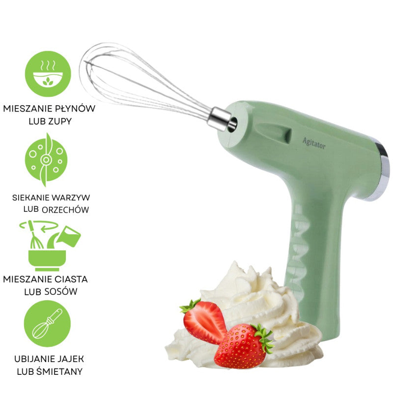 WIRELESS ELECTRIC MIXER 3 INTERCHANGEABLE TIPS 2IN1 SHREDDER Brand AD