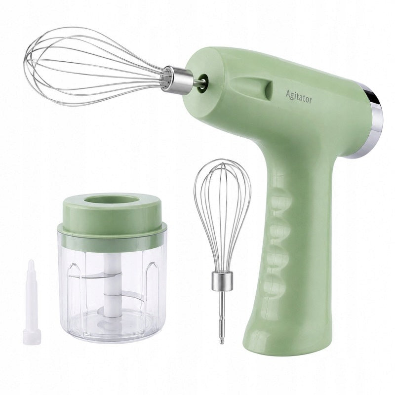 WIRELESS ELECTRIC MIXER 3 INTERCHANGEABLE TIPS 2IN1 SHREDDER