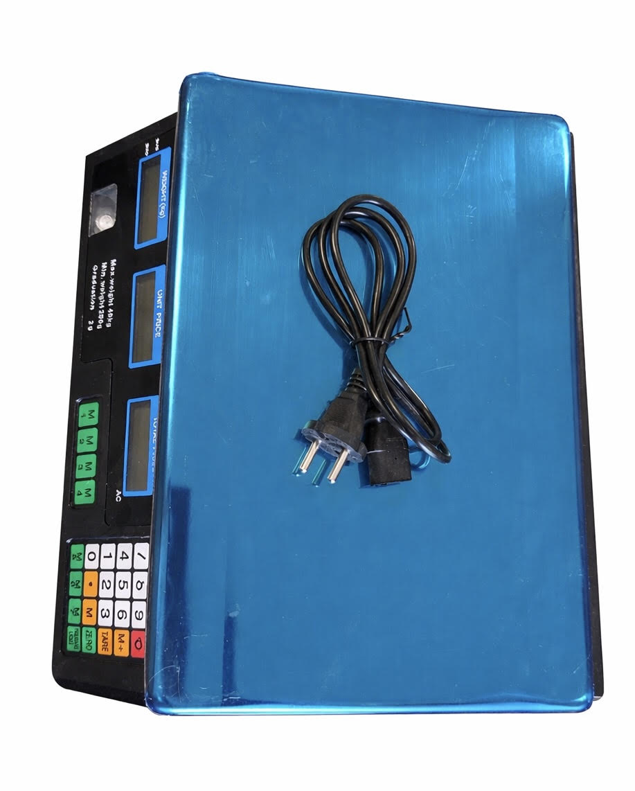 WIRELESS Electric SCALE, LCD Display, Shop, 40kg, 2g Power supply battery and mains