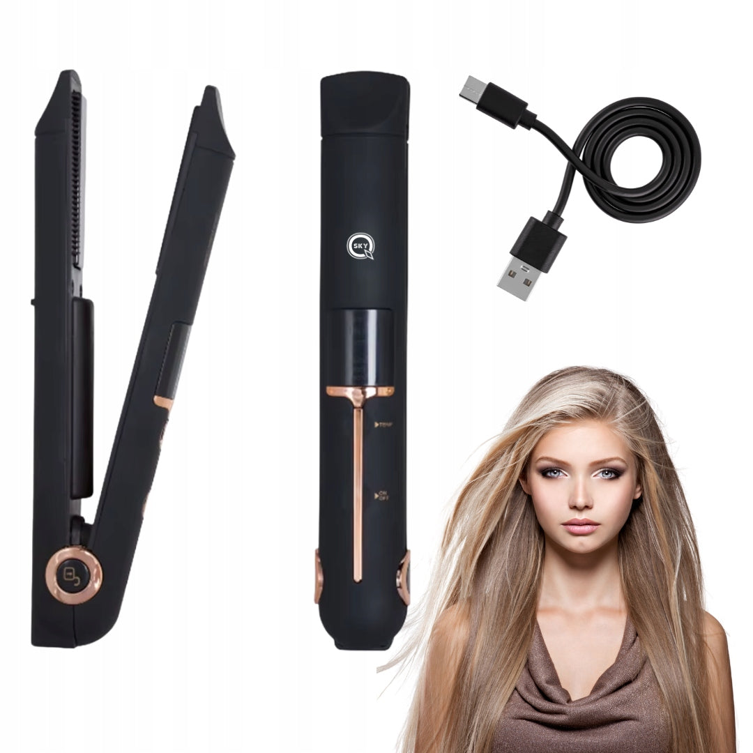 WIRELESS HAIR STRAIGHTENER WITH POWERBANK AND MEMORY IONIZATION