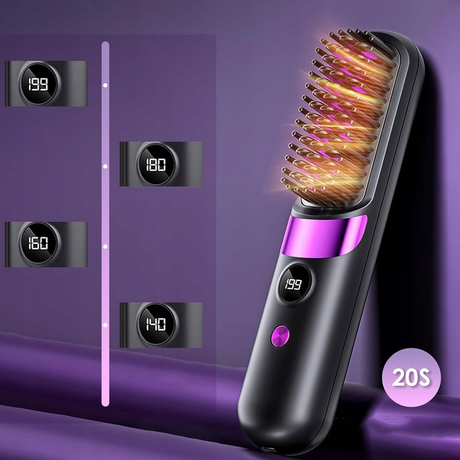 WIRELESS HAIR STRAIGHTENING BRUSH IONIZATION PORTABLE FOR STRAIGHTENING Brand no brand