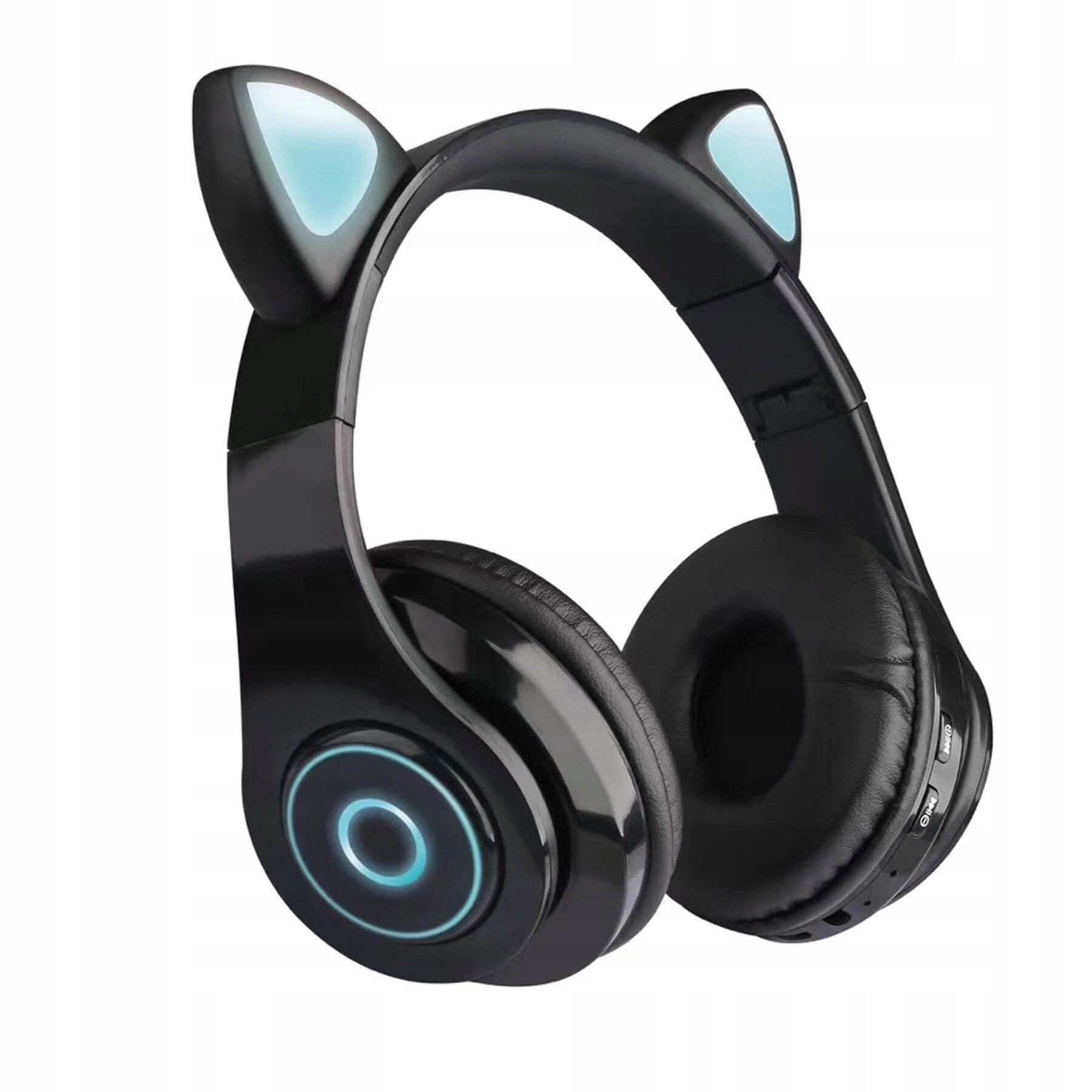 WIRELESS HEADPHONES B39 BLACK BLUETOOTH LED RGB CAT EARS FOR BABY