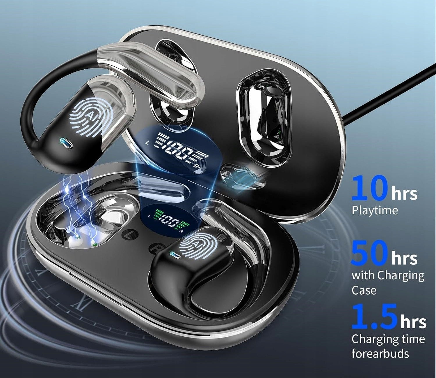 WIRELESS HEADPHONES WITH TRANSLATOR AI PAEKOLE BLUETOOTH 6.1 ENC IPX7 CASE Brand no brand