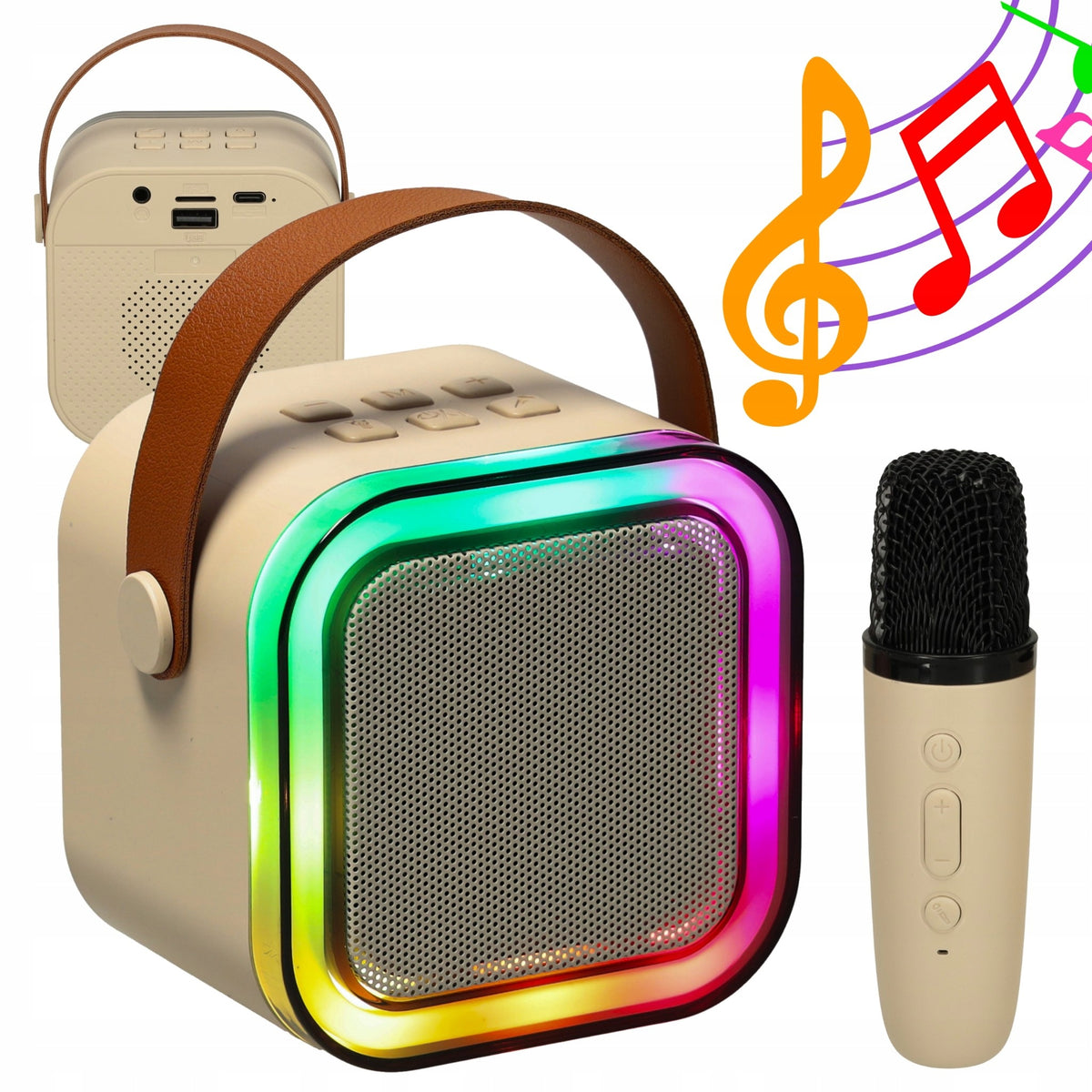 WIRELESS KARAOKE SPEAKER FOR KIDS BLUETOOTH PORTABLE 1 MICROPHONE