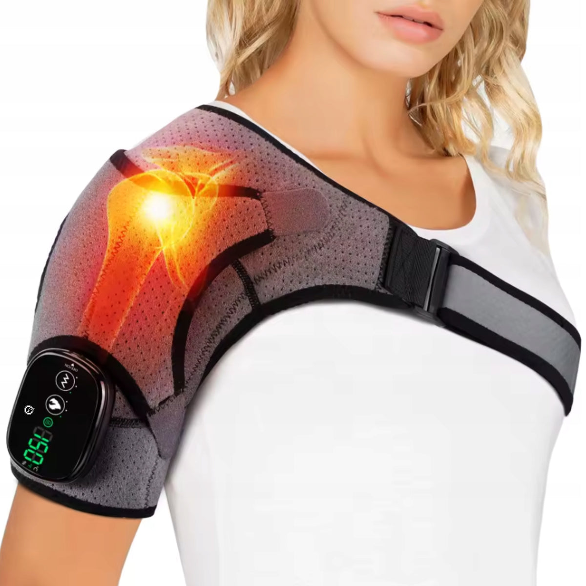 WIRELESS KNEE MASSAGER WITH VIBRATION HEATING FUNCTION FOR SCIATICA