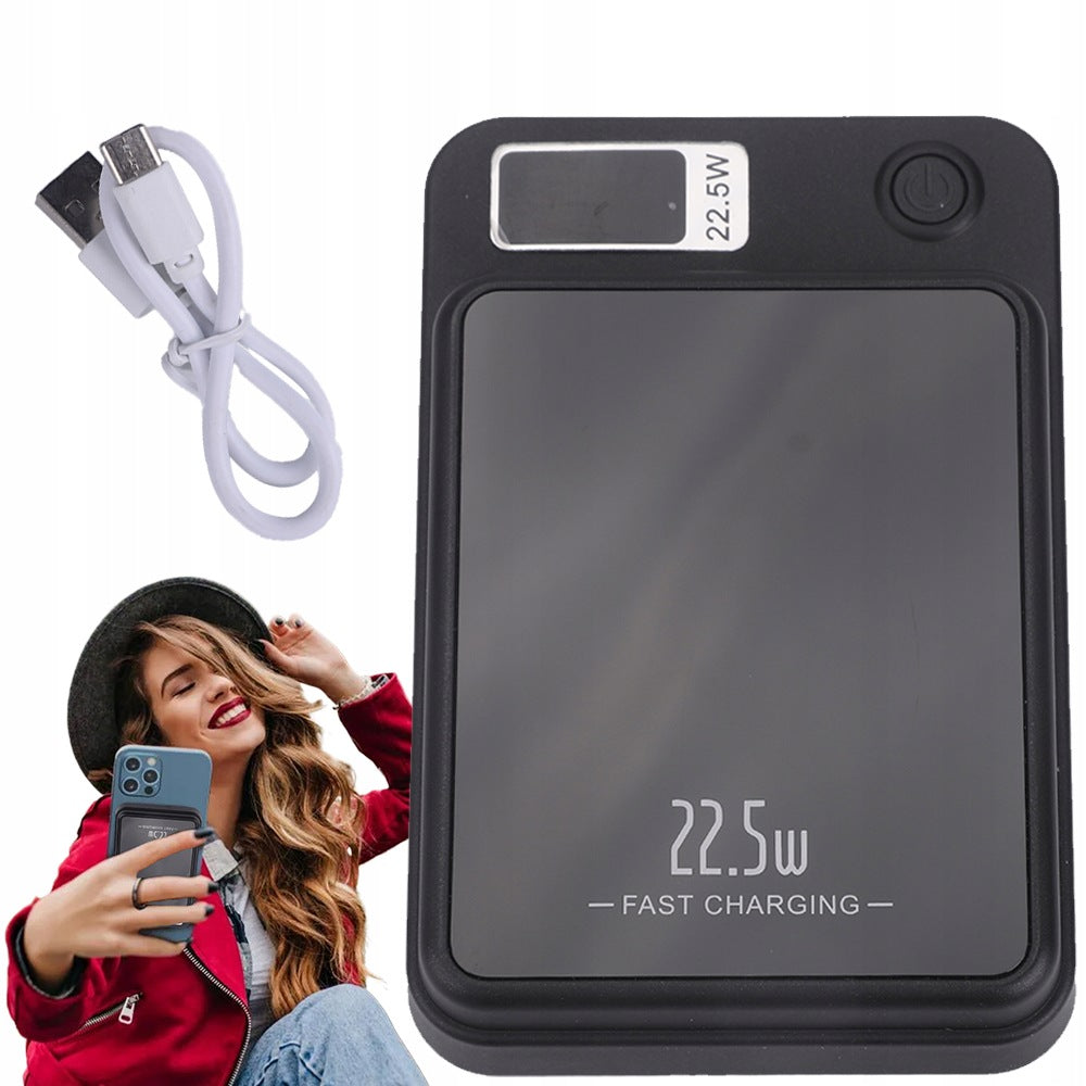 WIRELESS MAGNETIC POWERBANK 22 5W USB AND TYPE C FAST CHARGING
