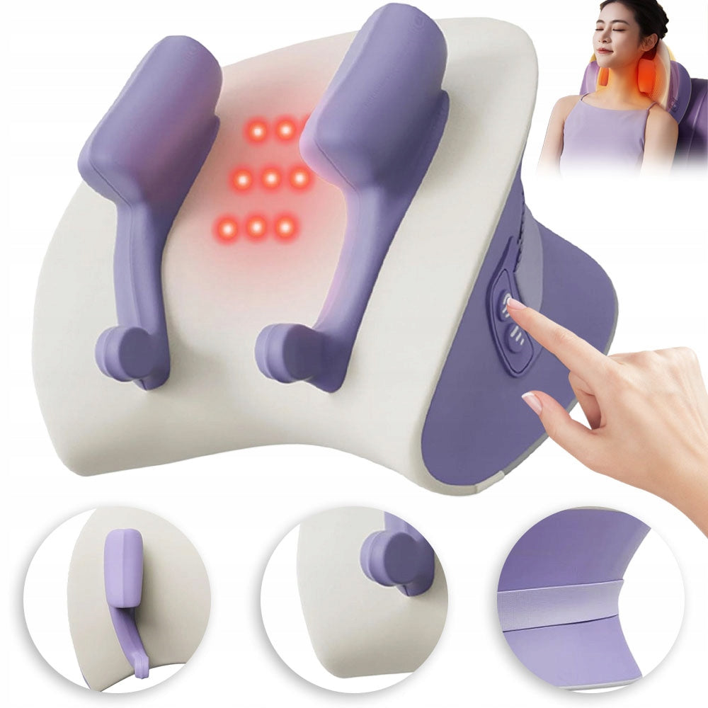 WIRELESS MASSAGER 4 MODES WITH HEATING FUNCTION FOR LEG ARMS PURPLE Packaging status original