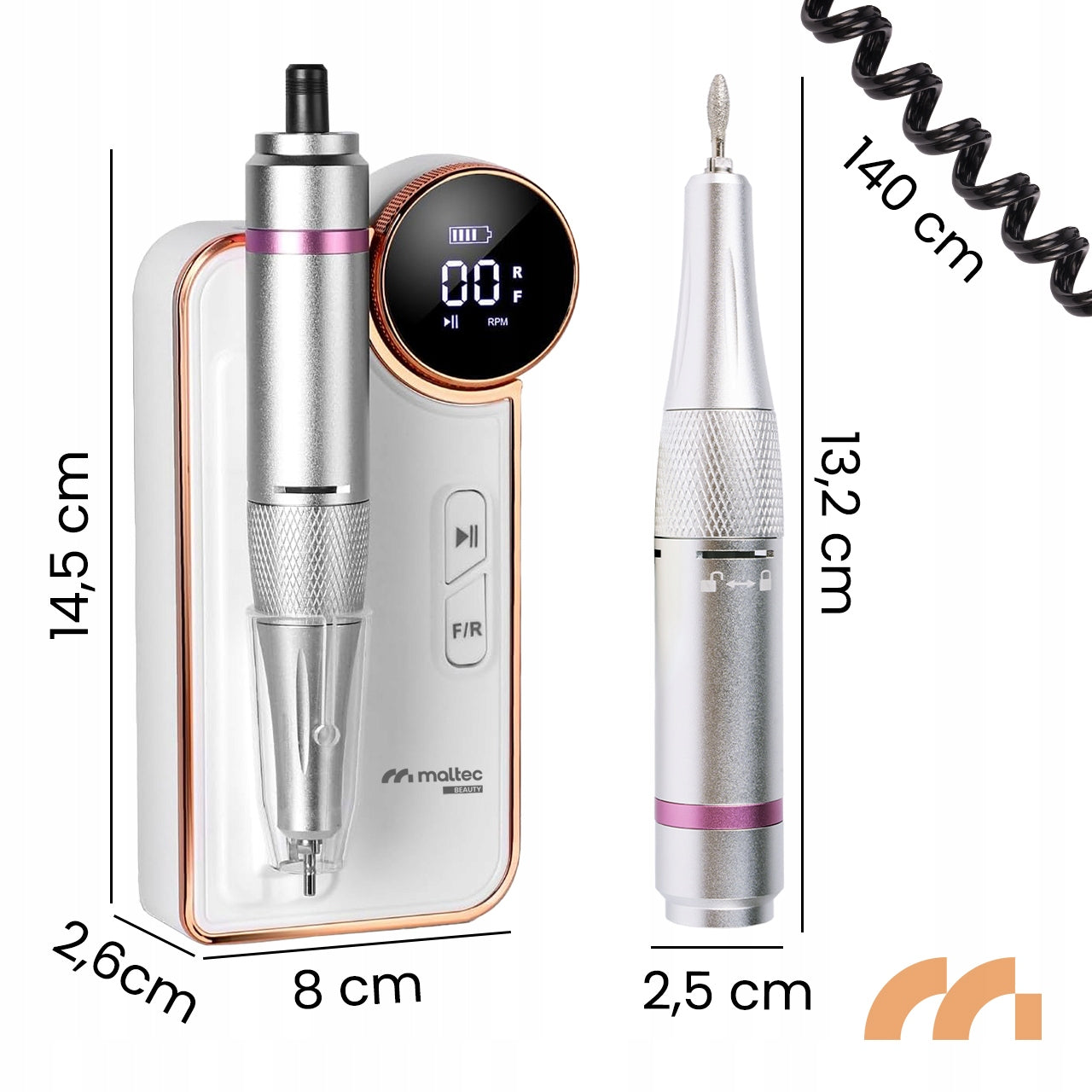 WIRELESS NAIL MILLING MACHINE WITH MANICURE PEDICURE SET Packaging status original