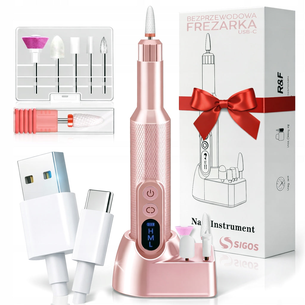 WIRELESS NAIL MILLING MACHINE WITH MANICURE PEDICURE SET