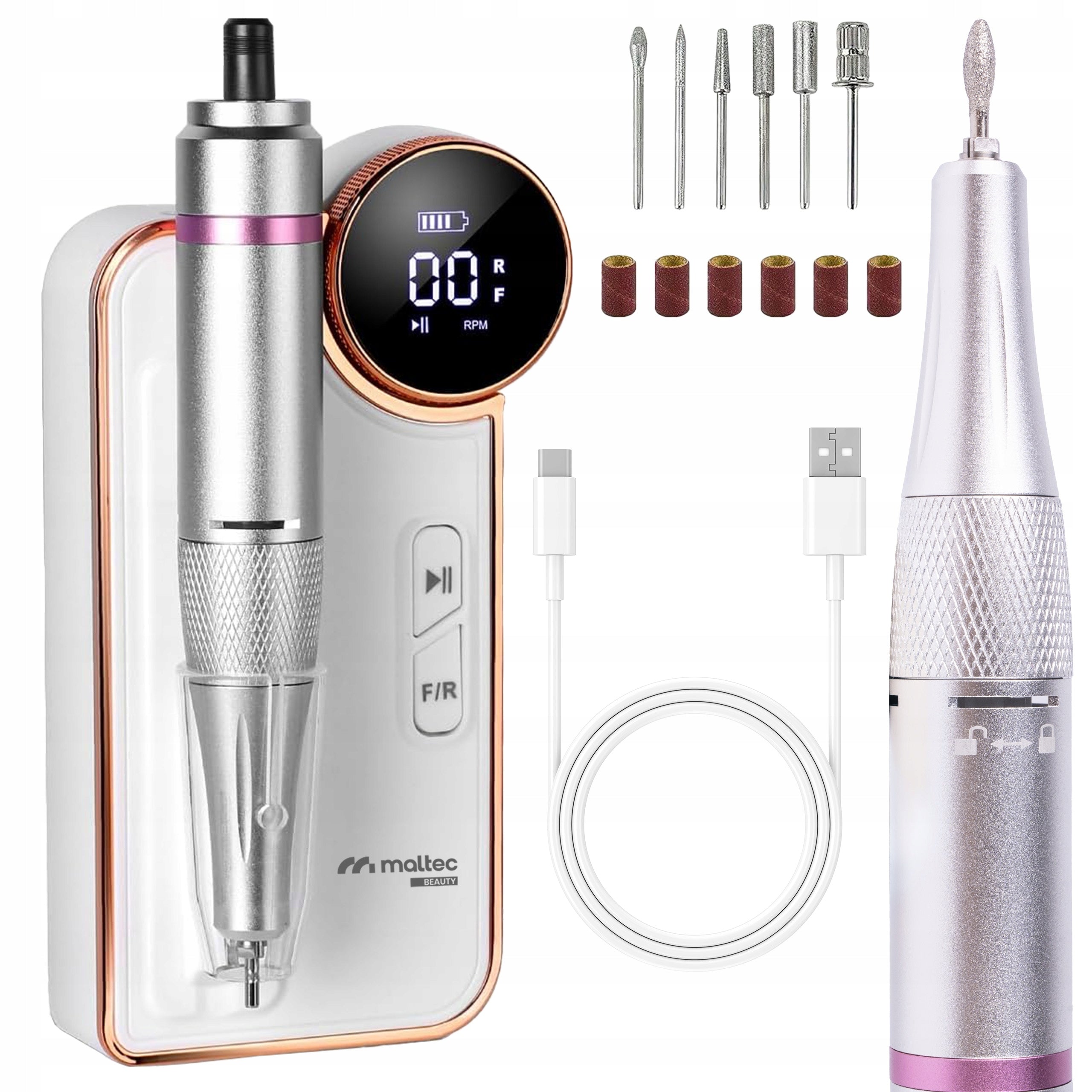 WIRELESS NAIL MILLING MACHINE WITH MANICURE PEDICURE SET