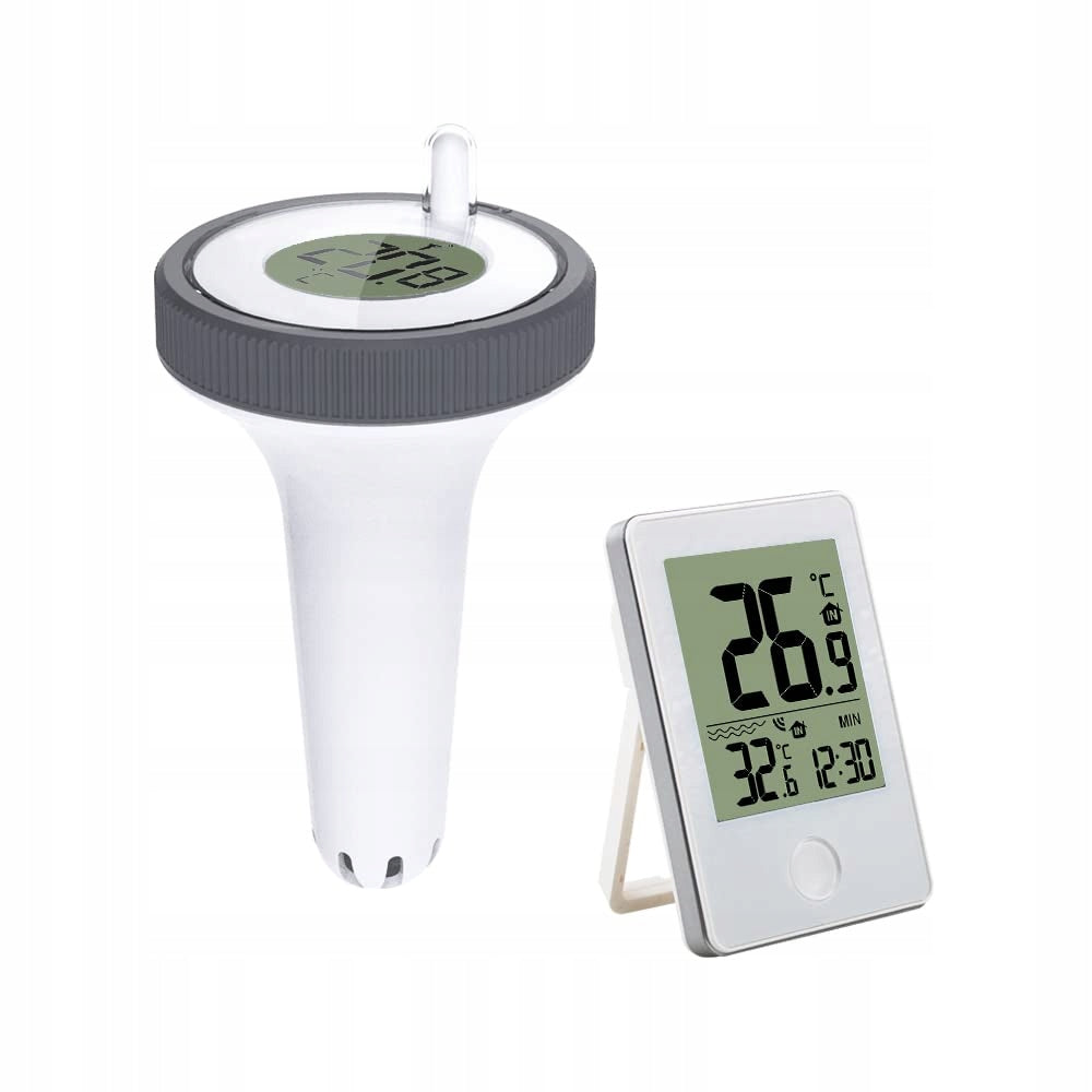 WIRELESS POOL THERMOMETER WITH A RANGE OF 60 M, WATERPROOF THERMOMETER Manufacturer no brand