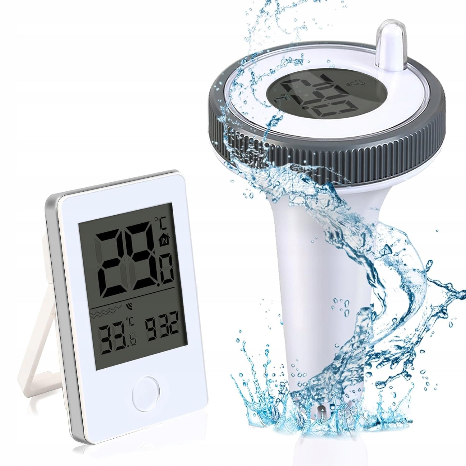 WIRELESS POOL THERMOMETER WITH A RANGE OF 60 M, WATERPROOF THERMOMETER Packaging status original