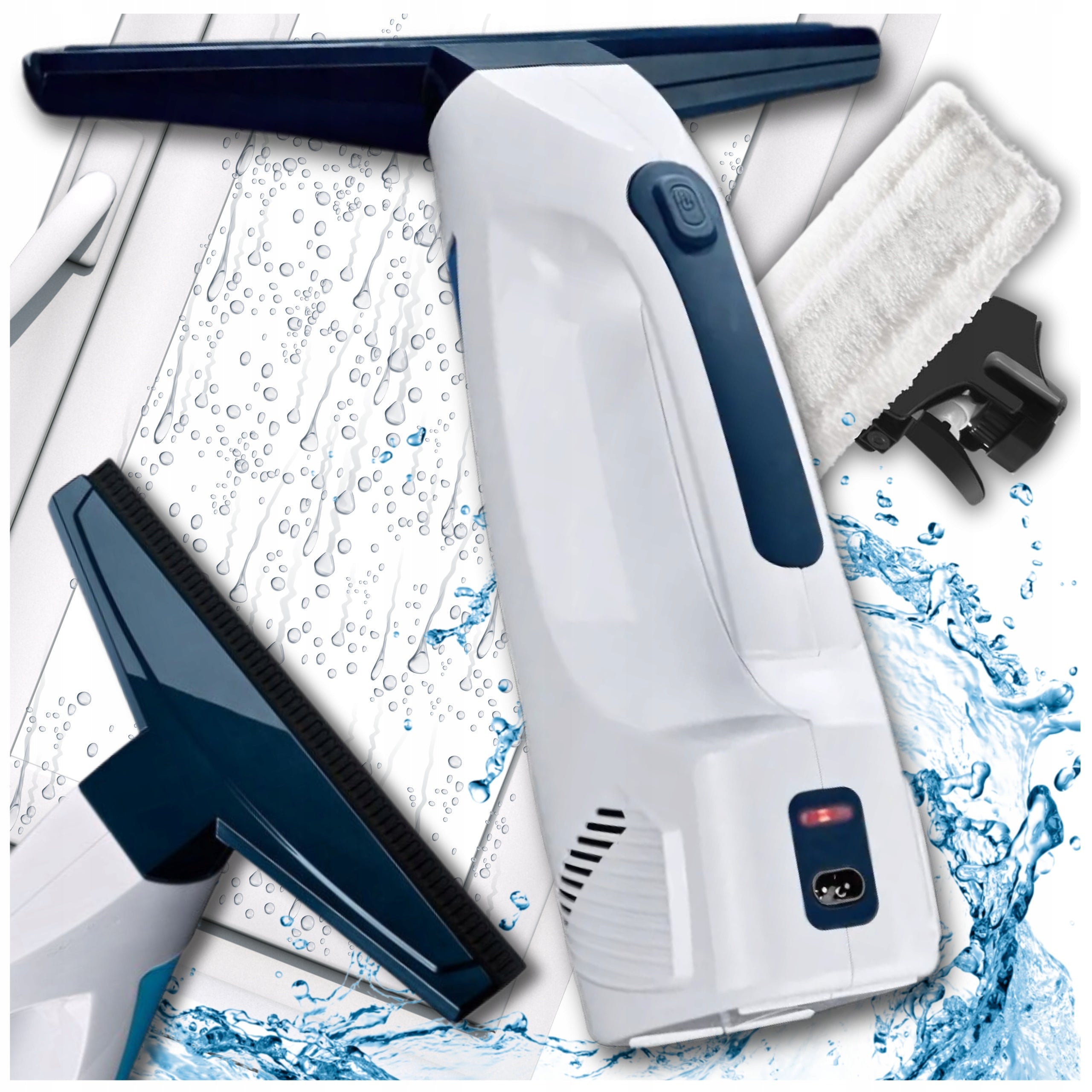 WIRELESS POWERFUL VACUUM CLEANER FOR PREMIUM WINDOW PANES + AKCESORIA Packaging status original
