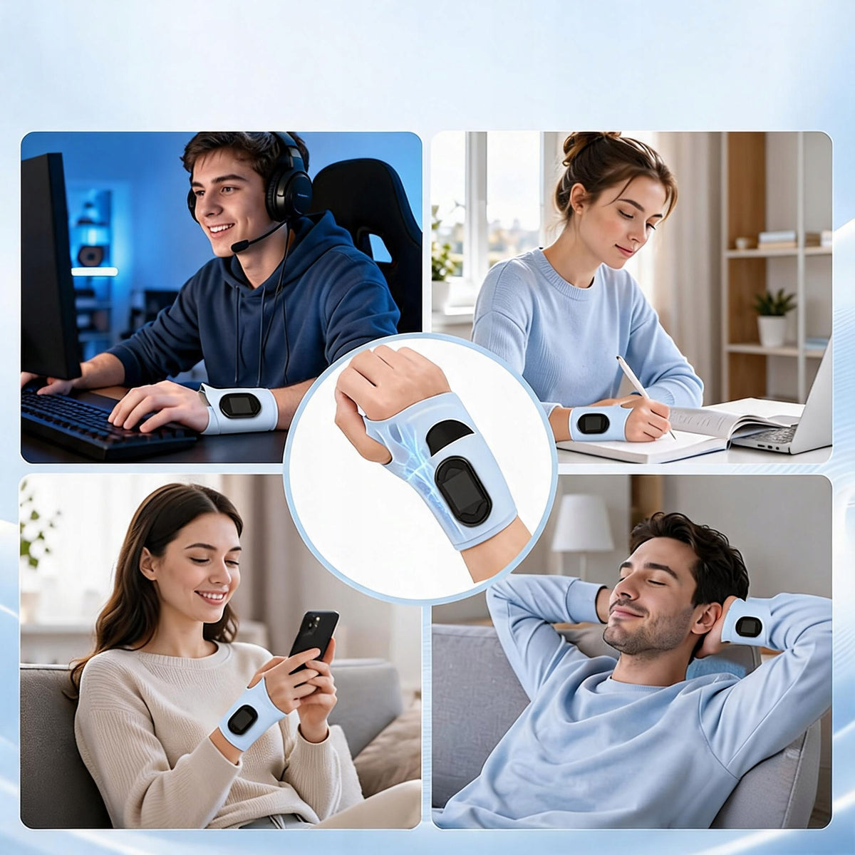 WIRELESS REHABILITATION MASSAGER FOR HAND WRISTS 8 MASSAGE MODES Packaging status original