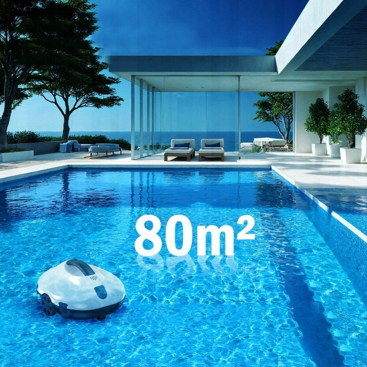 WIRELESS ROBOT POOL CLEANING AUTOMATIC 130MIN 80M2 WHITE Model -PC-2332-