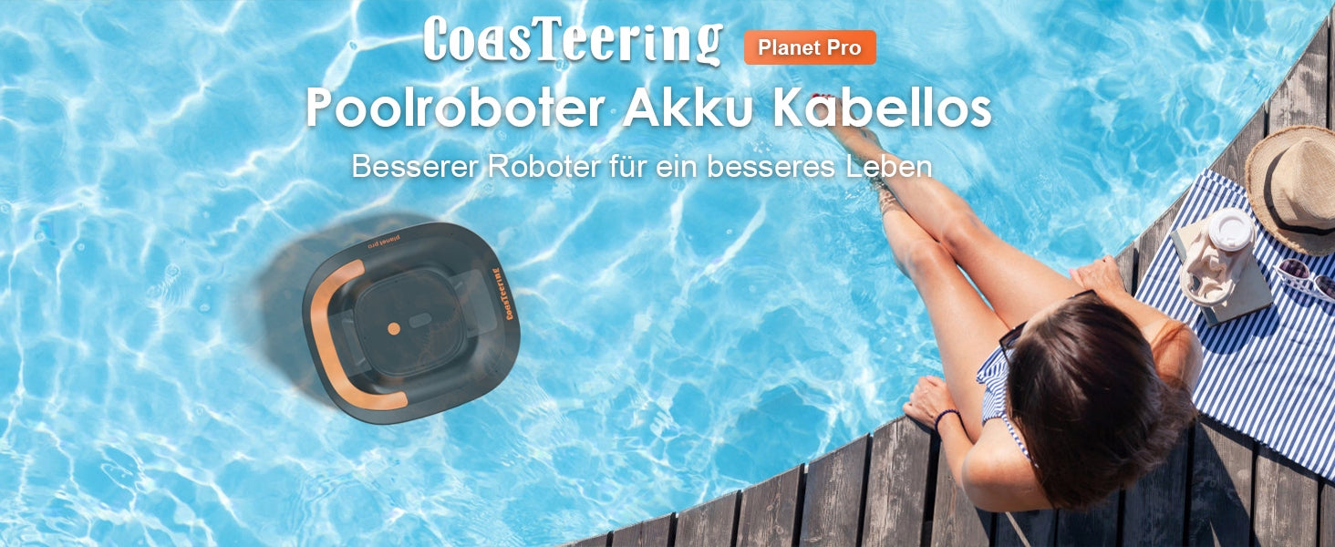 WIRELESS ROBOT POOL VACUUM CLEANER Coasteering Planet Pro Manufacturer no brand