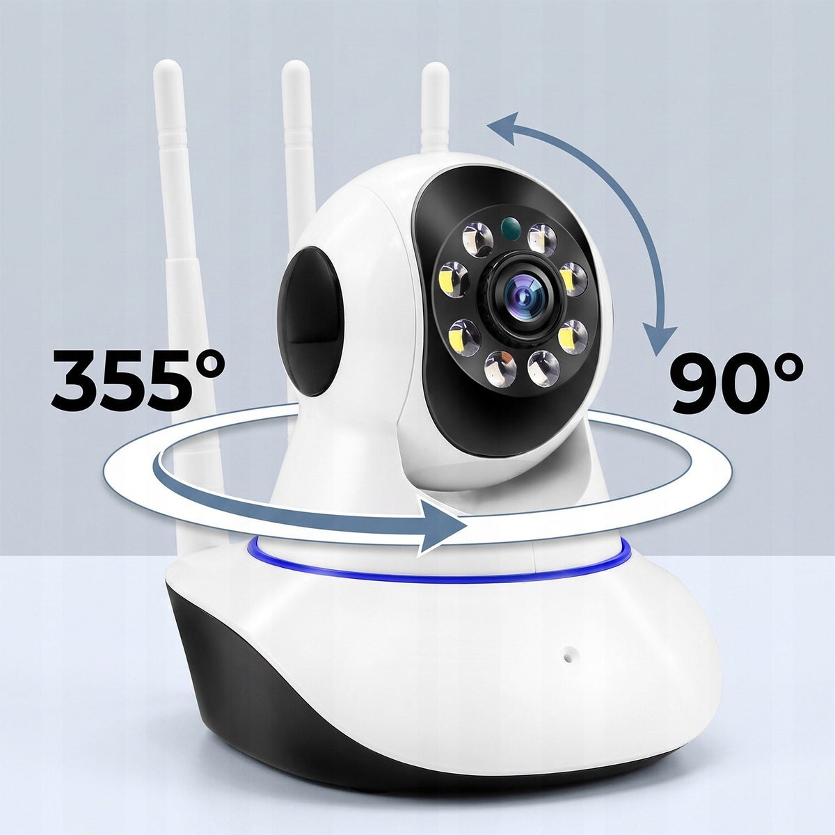 WIRELESS ROTATING CAMERA 360 BABY MONITOR ELECTRONIC WIFI FOR SURVEILLANCE Packaging status original