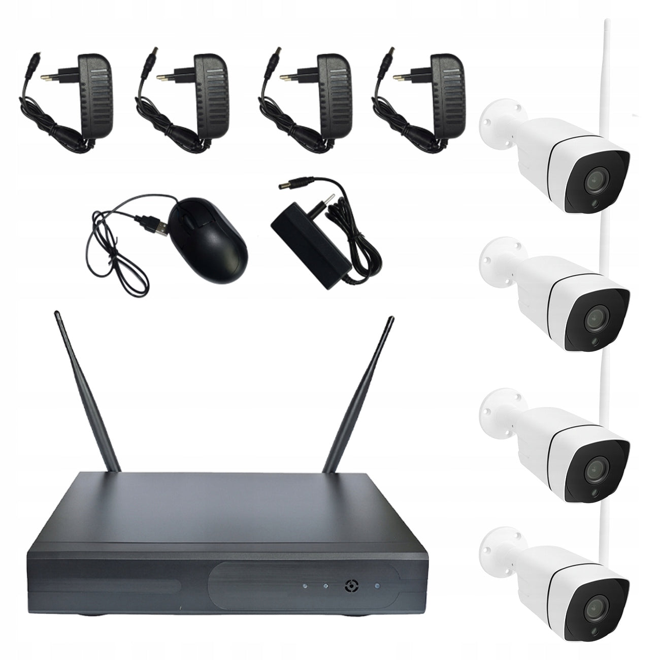 WIRELESS SET OF 4 IP WIFI HD CAMERAS FOR HOME MONITORING COMPANY SET