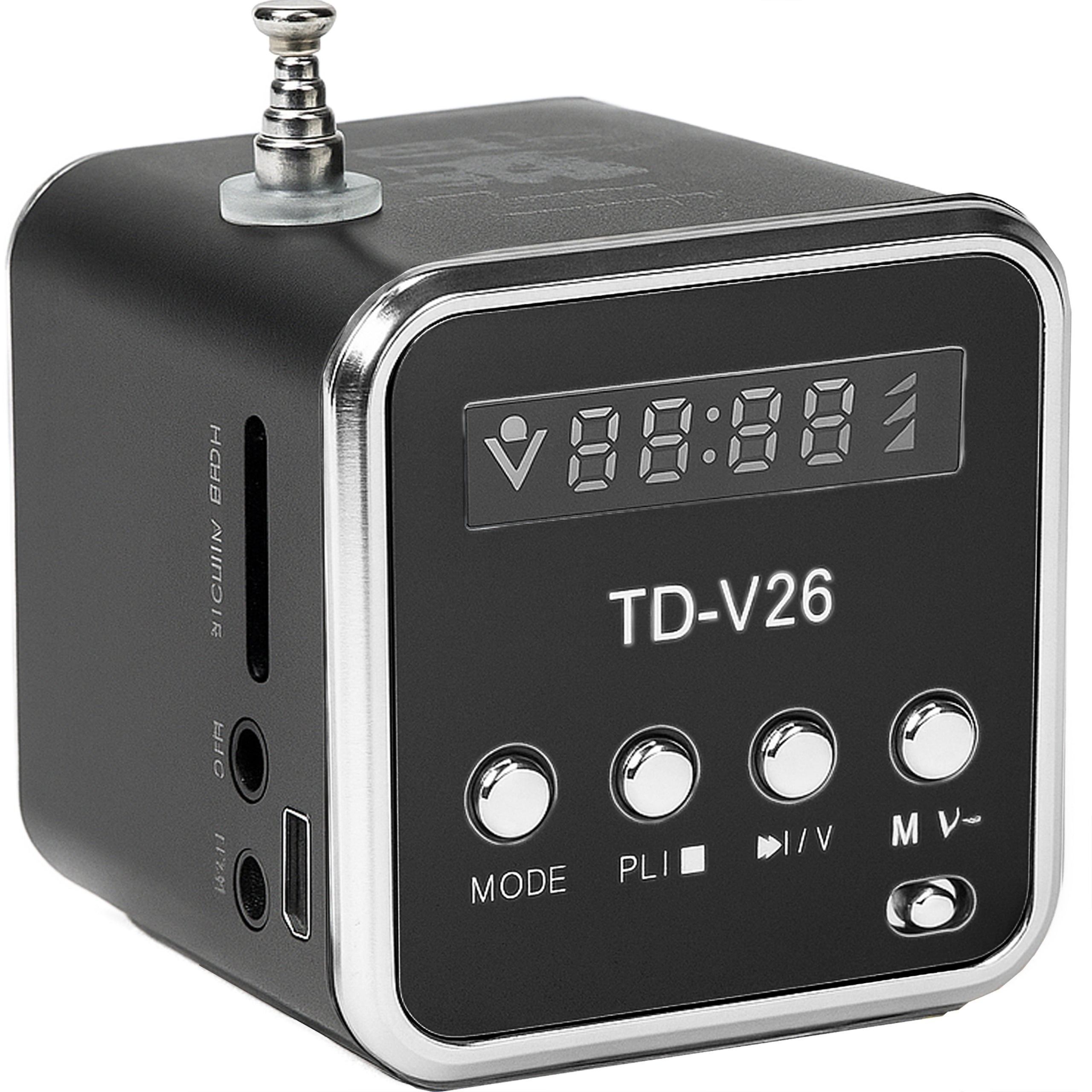 WIRELESS SPEAKER PORTABLE MINI RADIO FM LED BLUETOOTH AUX SCREEN LCD Packaging status original