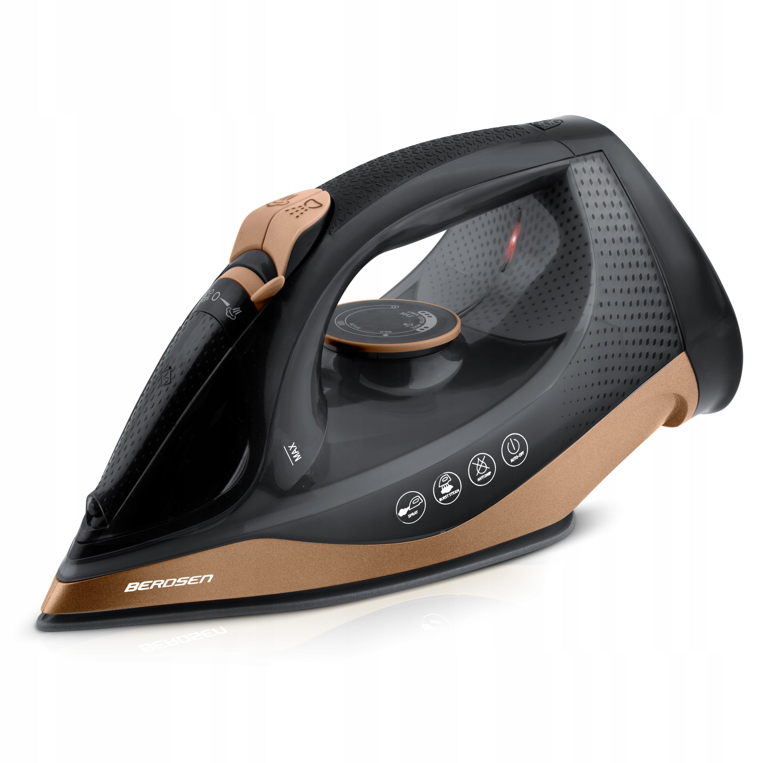 WIRELESS STEAM IRON 2600W CERAMIC COATING HIGH POWER BERDSEN Packaging status original