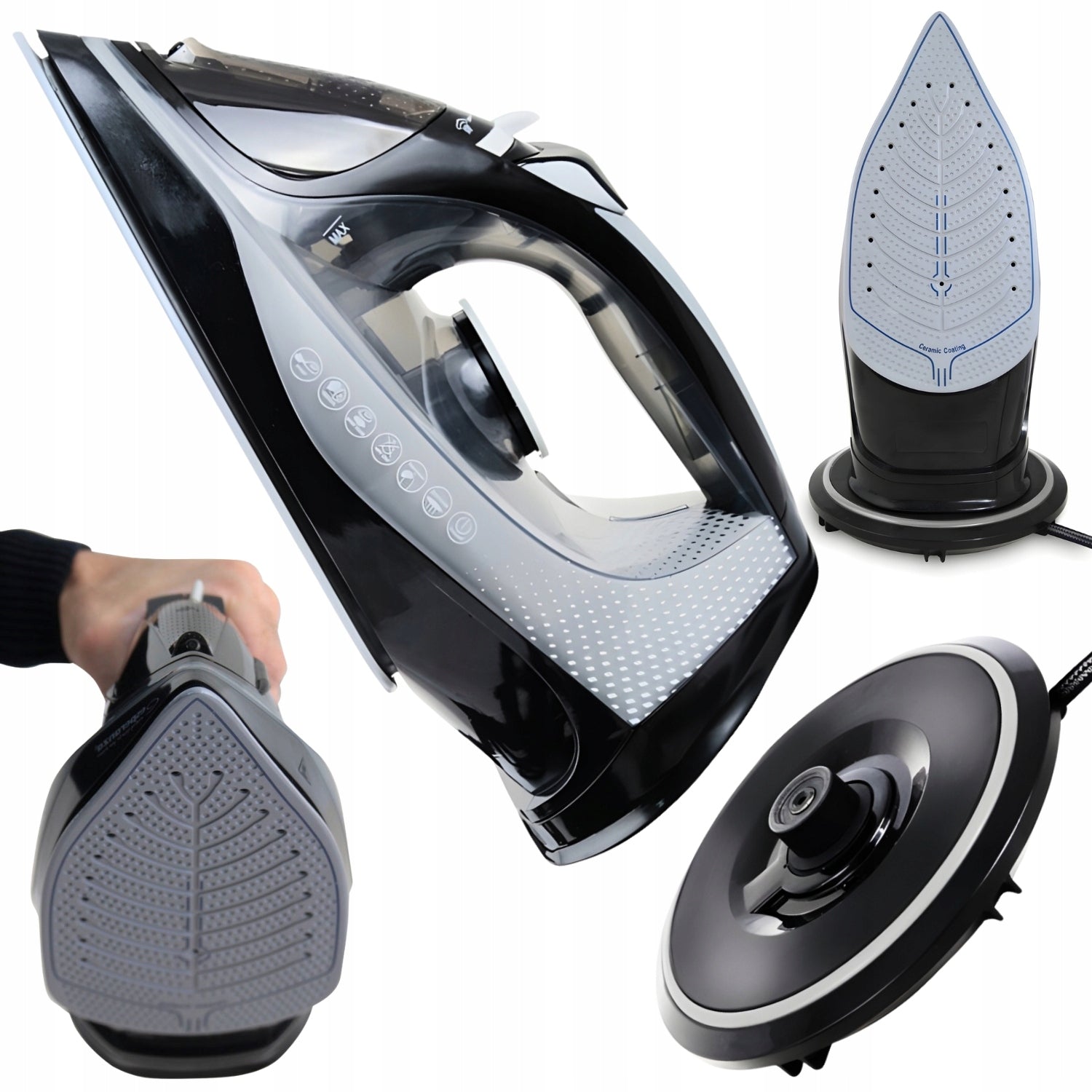 WIRELESS STEAM IRON CERAMIC ALLOY 2600W