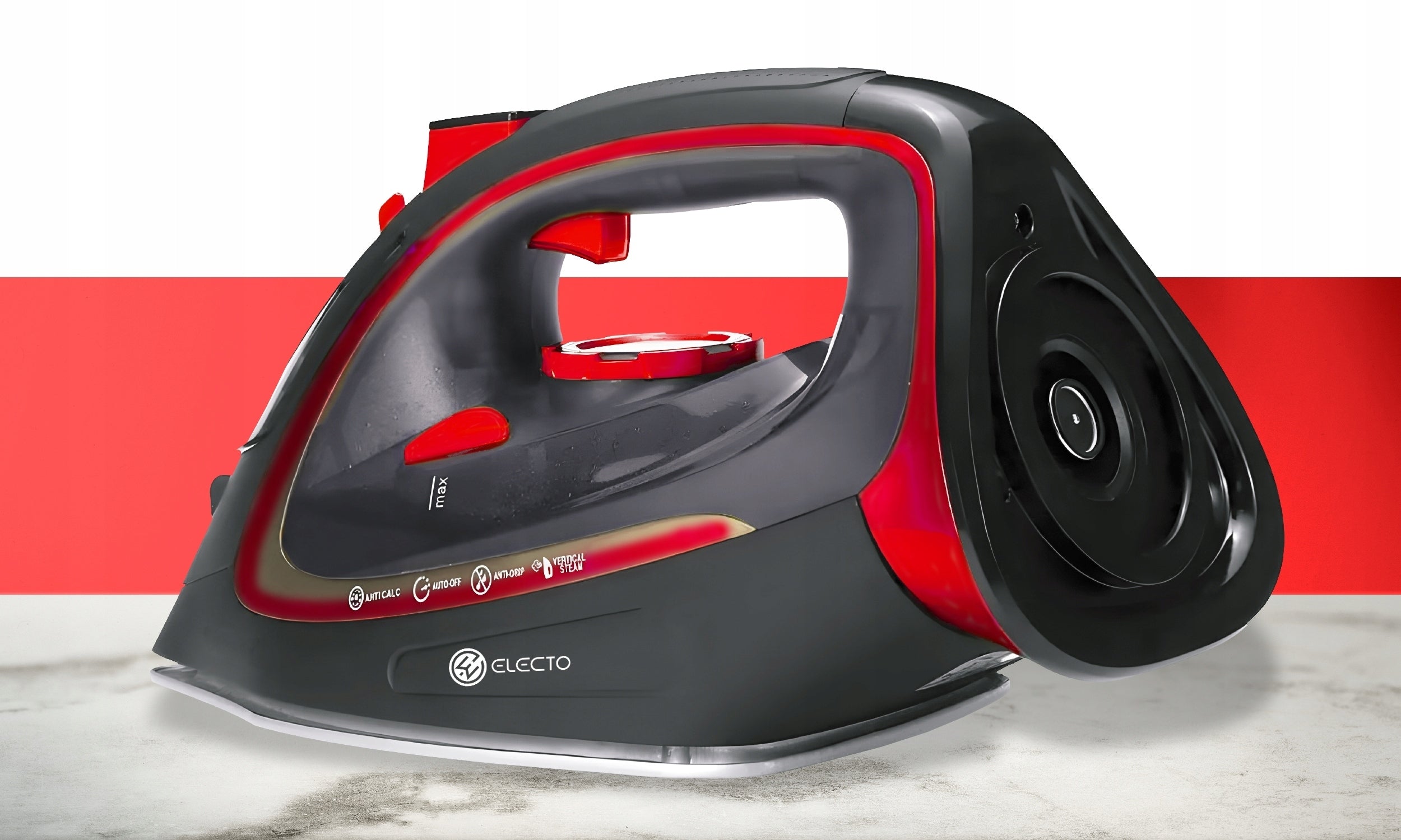 WIRELESS STEAM IRON HIGH POWER CERAMIC FIREFIGHTER ANTI DRIP 2400W Manufacturer code STACJA ŁADOWANIA ŻELAZKO ELECTO