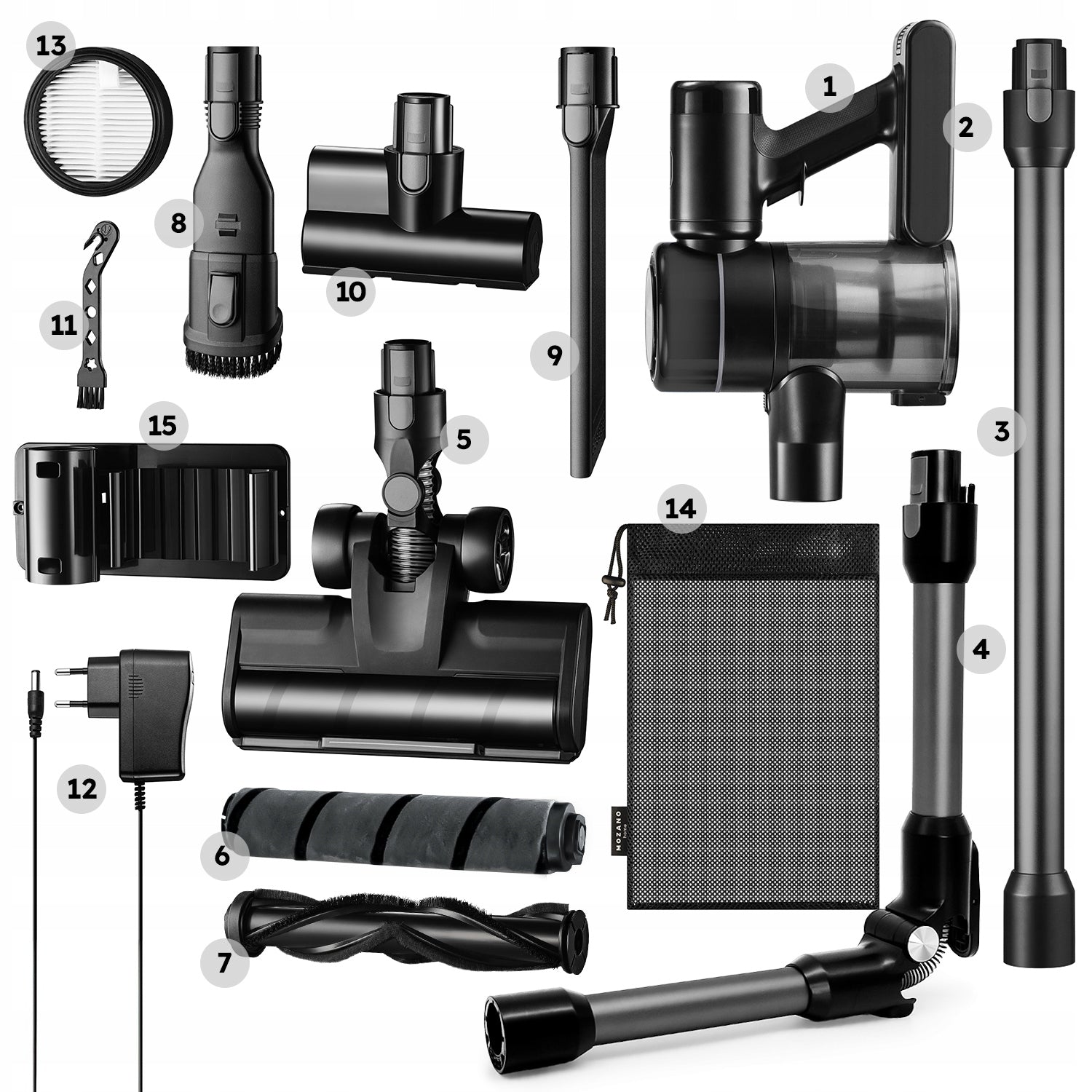 WIRELESS VACUUM CLEANER VERTICAL BROKEN HAND PIPE 15in1 LED HANDY PRO Model Handy Pro + łamana rura