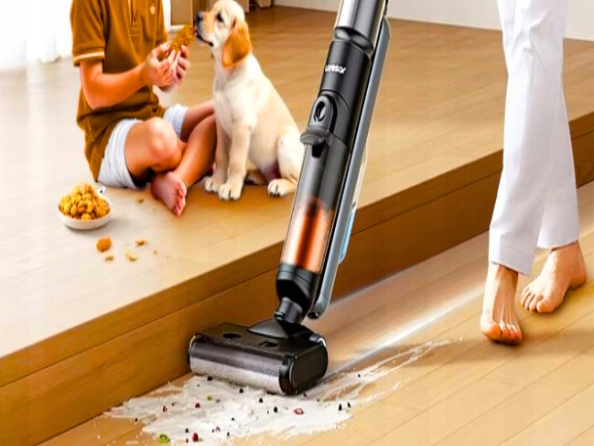 WIRELESS WASHING VACUUM CLEANER VERTICAL BAGLESS WET AND DRY Laresar M3 Product weight with unit packaging 4 kg