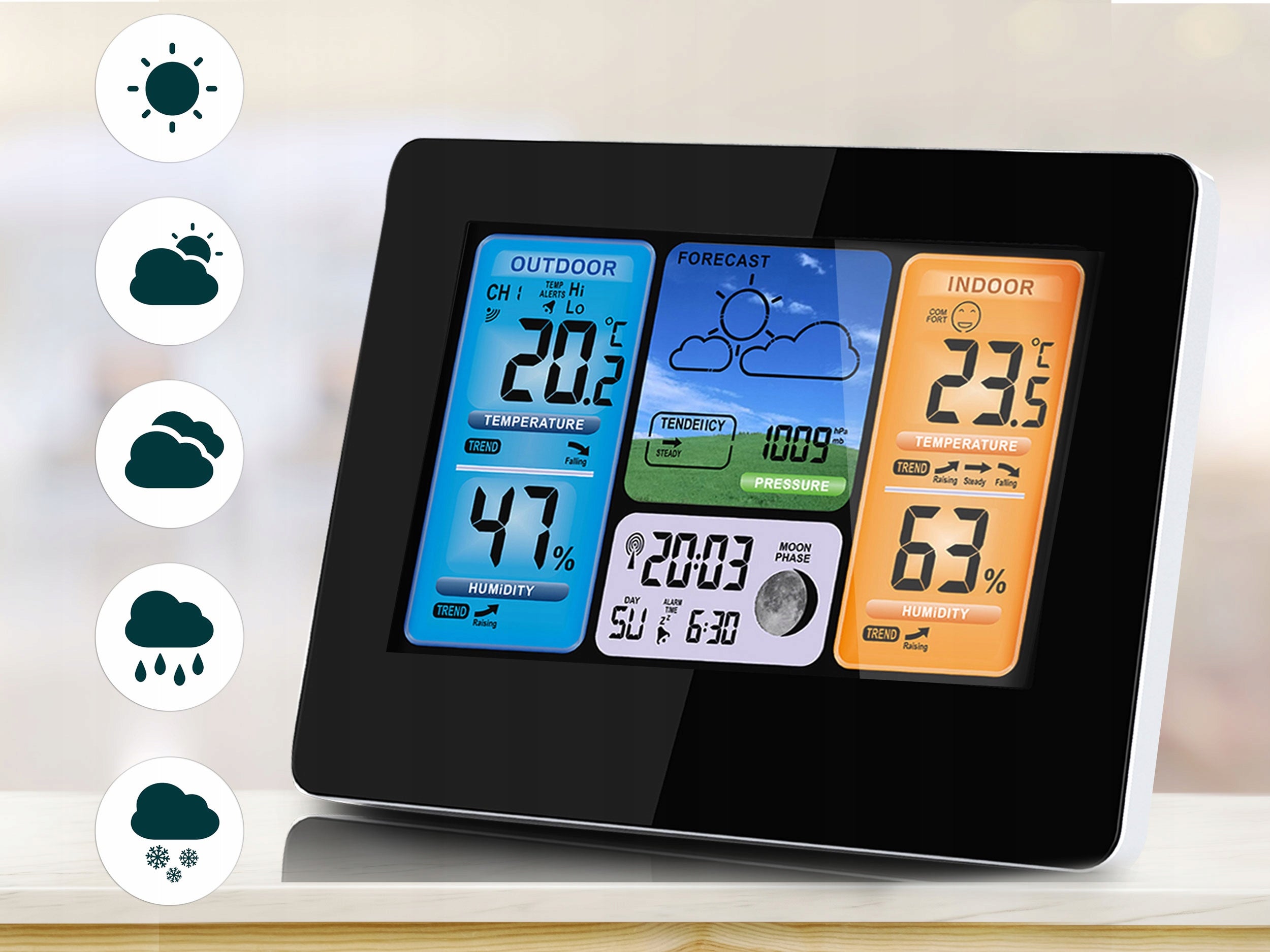 WIRELESS WEATHER STATION WEATHER HYGROMETER Brand Berdsen