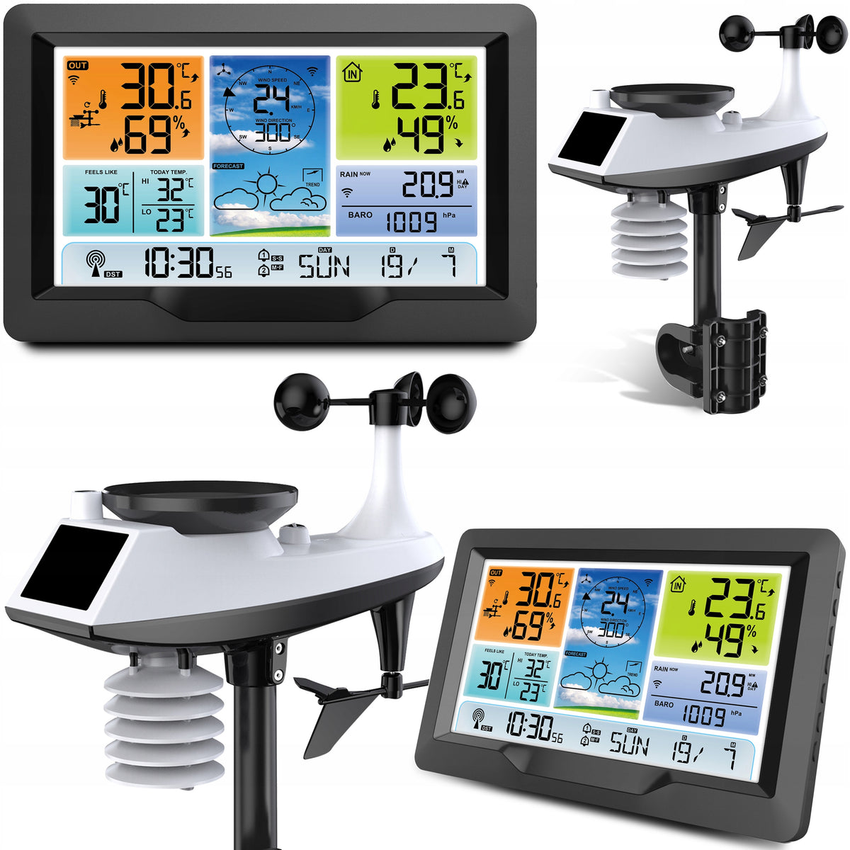 WIRELESS WEATHER STATION WEATHER HYGROMETER + SENSOR