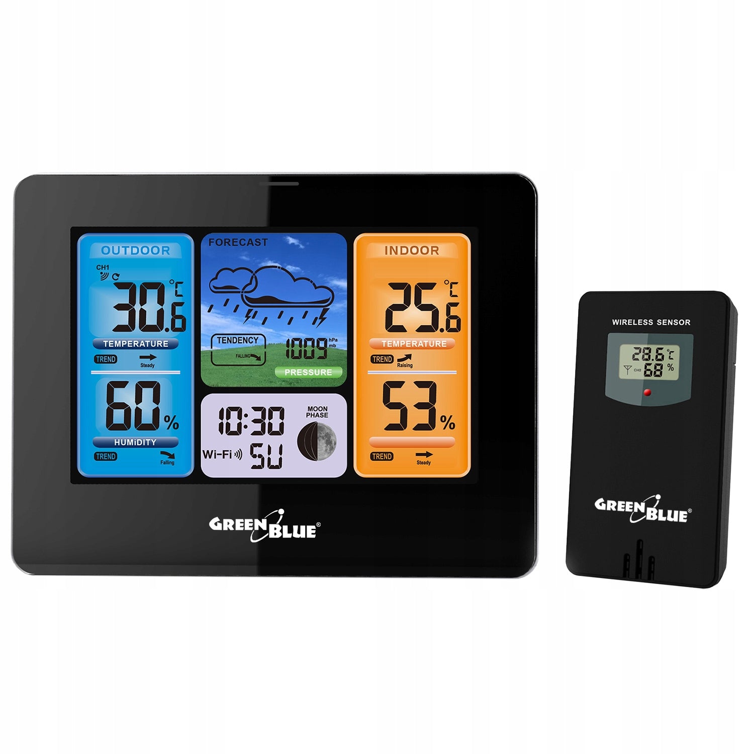 WIRELESS WEATHER STATION WITH Wi-Fi TUYA Brand GreenBlue