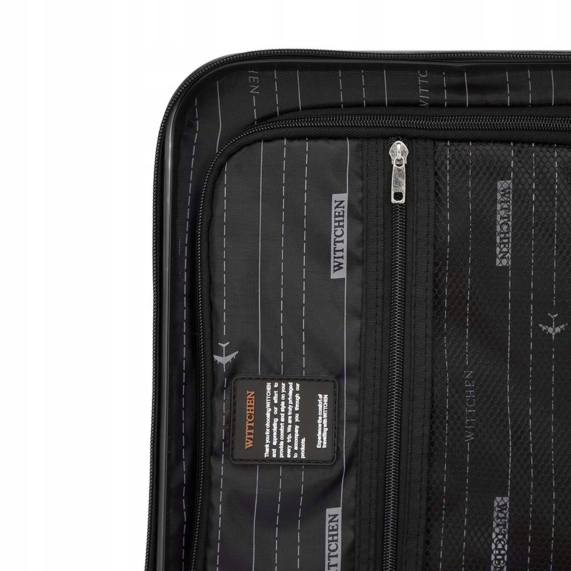 WITTCHEN cabin suitcase made of ABS black Main pattern plain
