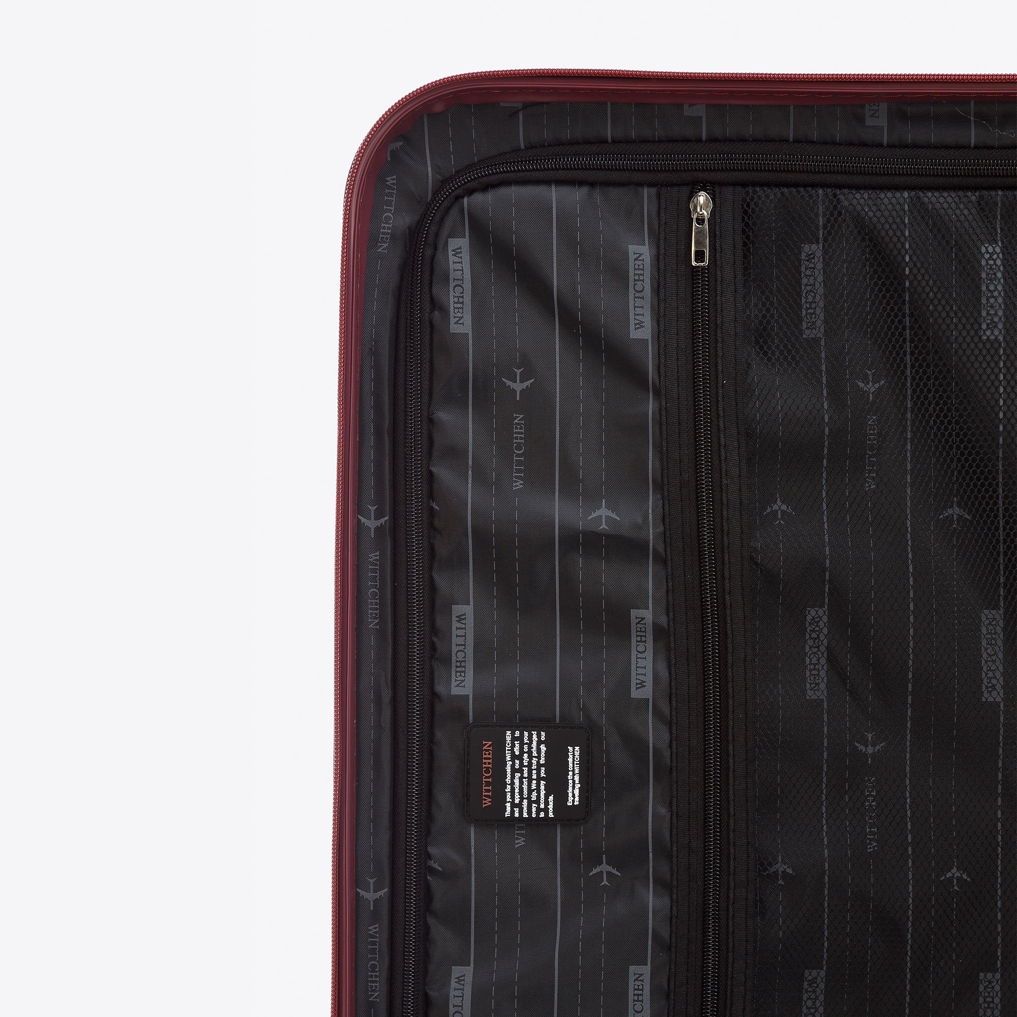 WITTCHEN medium suitcase ABS crinkled burgundy Dimensions medium