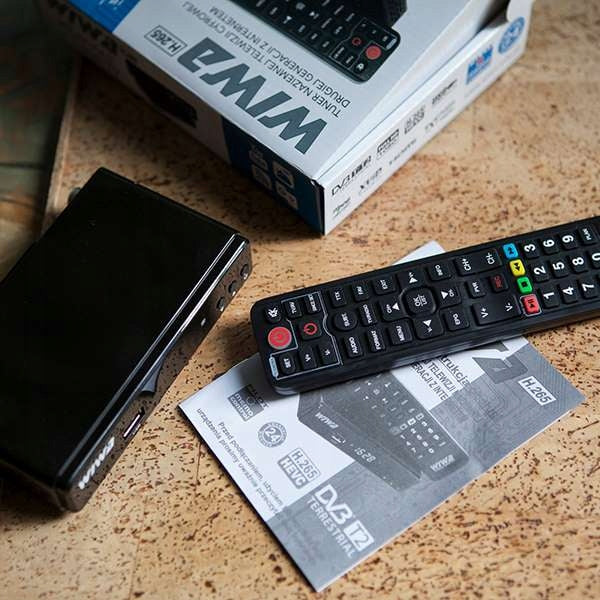 WIWA TUNER DECODER FOR DIGITAL TERRESTRIAL TELEVISION DVB-T2 H.265 Brand Wiwa