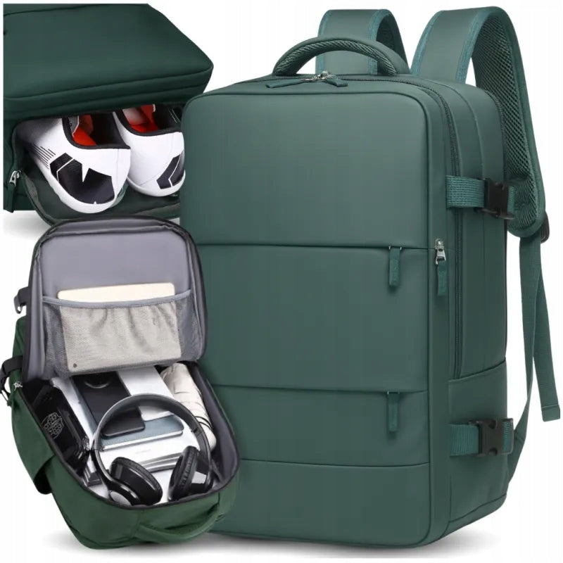 WIZZAIR TRAVEL AIRPLANE BACKPACK 40x30x20 USB CABIN CARRY-ON LUGGAGE
