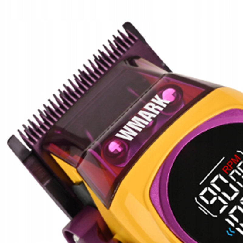 WMARK NG-8004Y Hair Clipper Professional Barber Induction Charging Dominant color yellow/gold