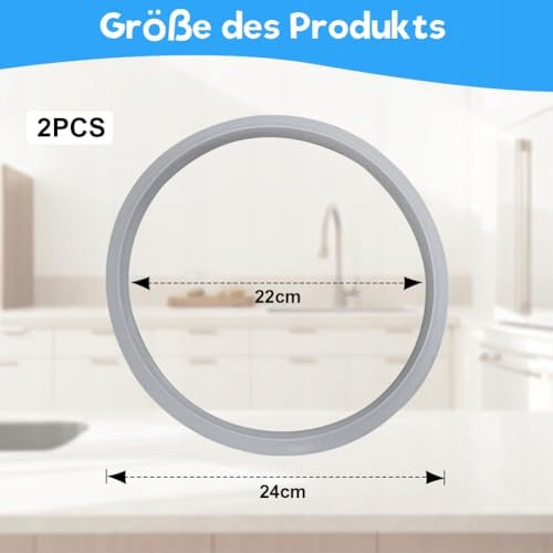 WMF PRESSURE COOKER SEAL SILICONE DIAMETER 22 CM 2 PIECES silicone Capacity 3 l