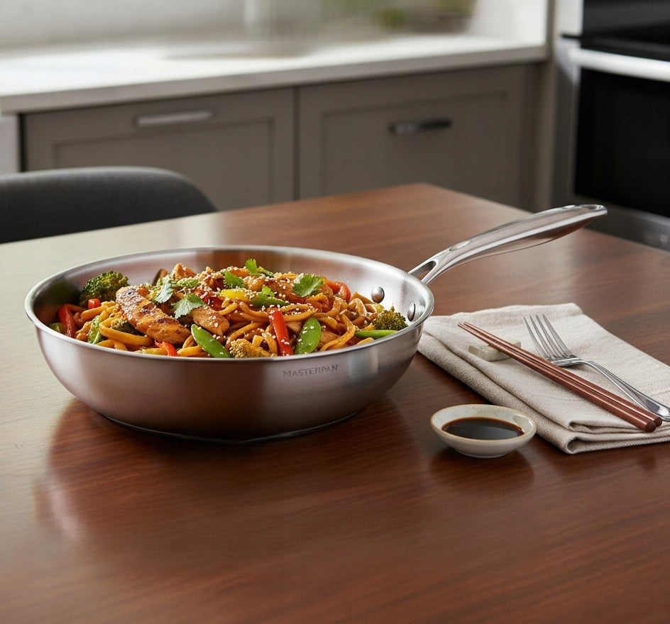 WOK 32CM STAINLESS STEEL MASTERPAN INDUCTION GAS Manufacturer code MP-2400