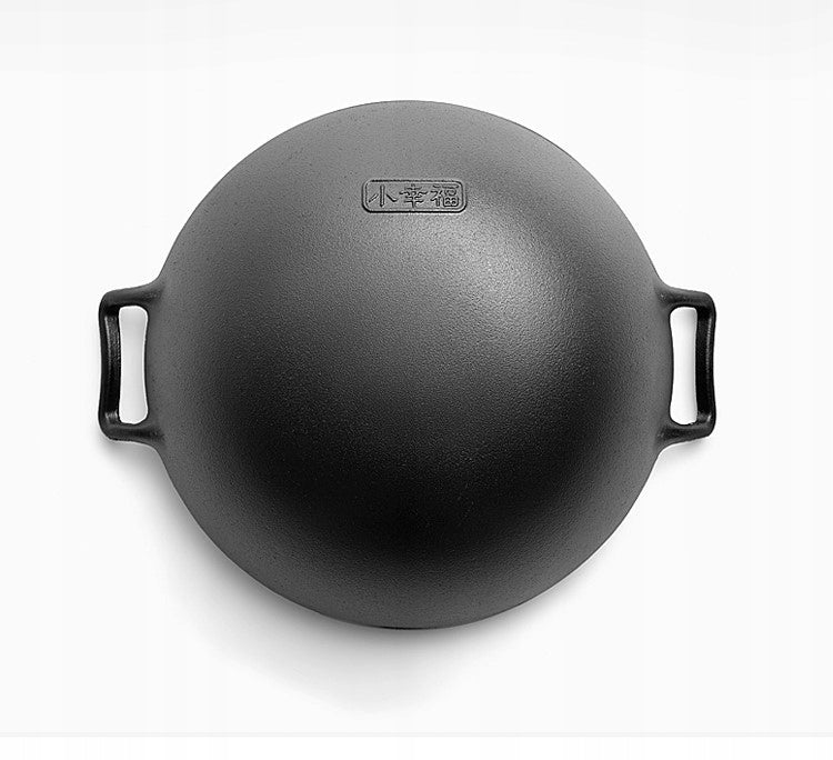 WOK CAST IRON TWO HANDLES LARGE DIAMETER 36 CM FOR INDUCTION STOVE FIREPLACE EAN (GTIN) 5907086360163