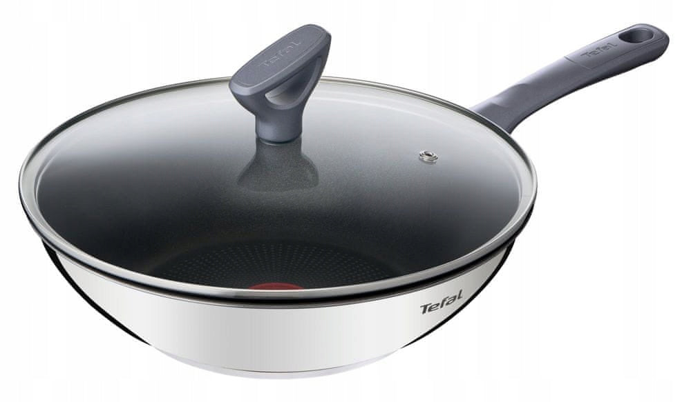 WOK PAN WITH LID NON-STICK NON-STICK SOLID STEEL 28CM XXL Brand Tefal