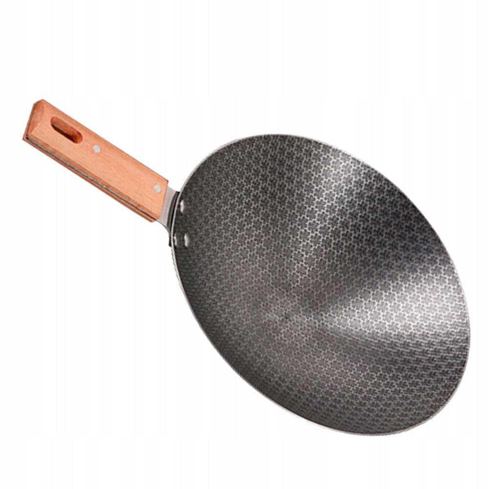WOK ŻELIWNY DO SMAŻENIA NA KUCHENKĘ GAZOWĄ I INDUKCJĘ SZARY Diameter 14 cm