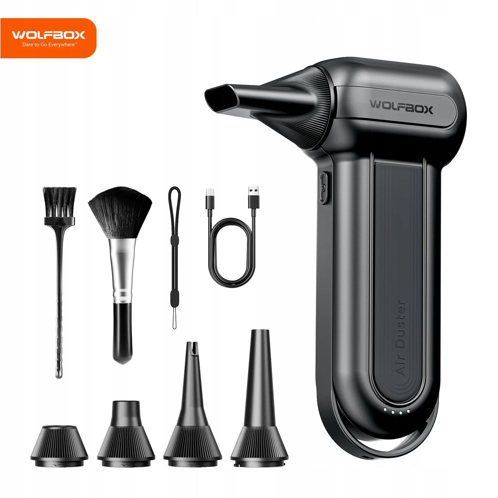 WOLFBOX MF100 Black DF100 Electric Air Duster 150000RPM Cordless