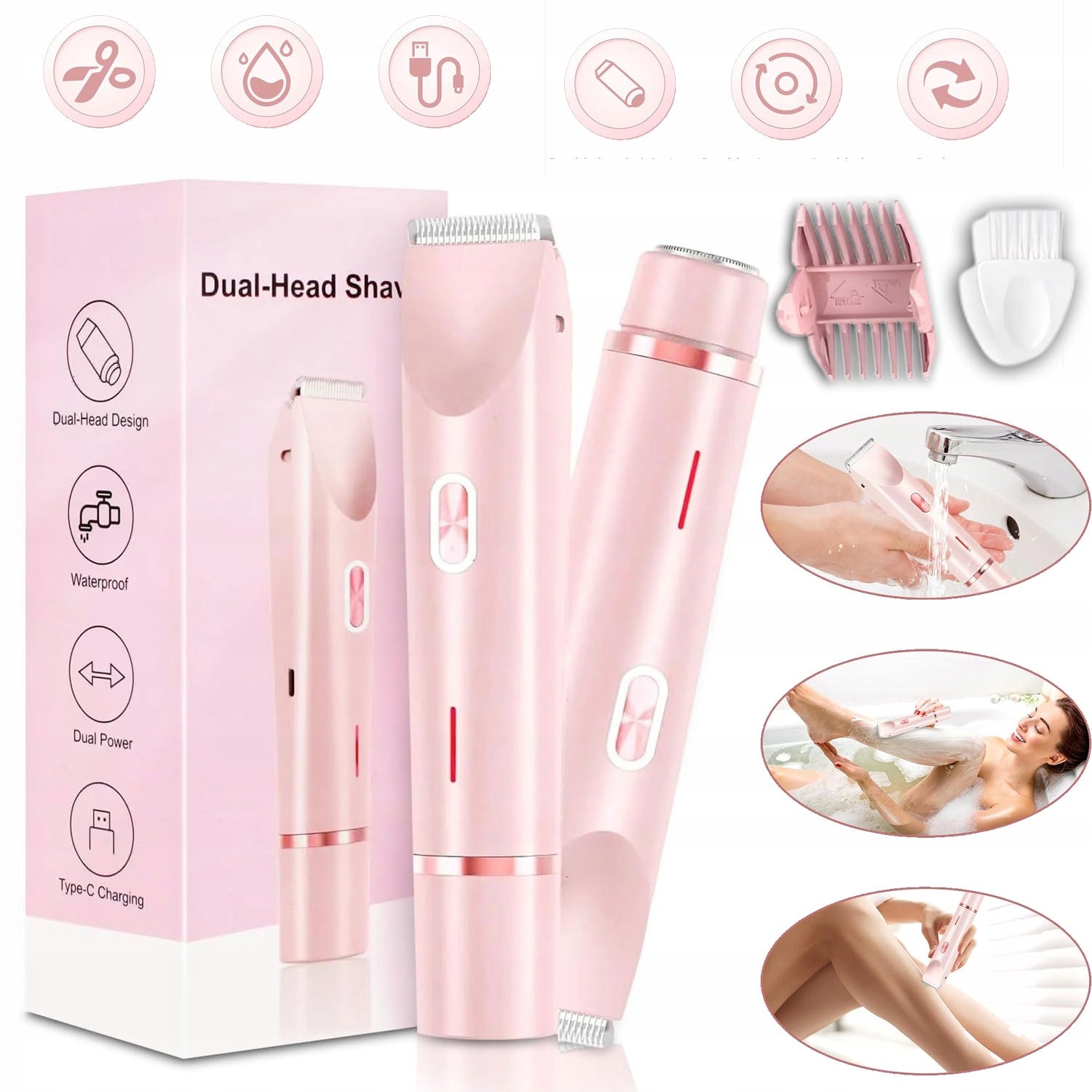 WOMEN'S BIKINI SHAVER BODY LEGS WATERPROOF RAZOR HAIR REMOVAL WOMEN REMOVES