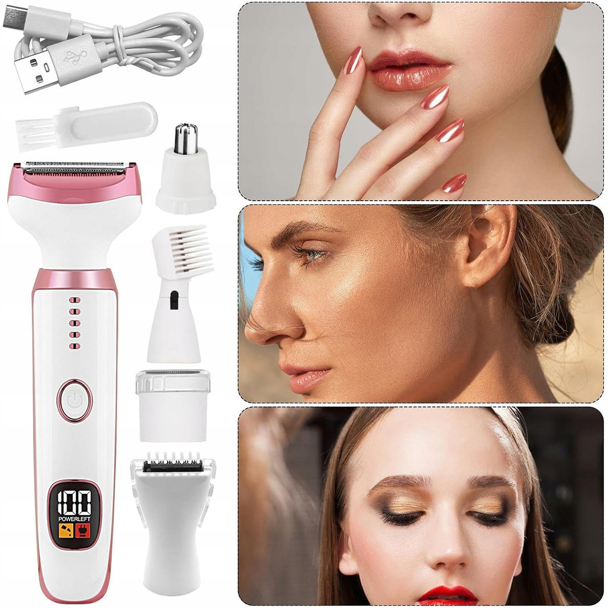 WOMEN'S SHAVER BODY EPILATOR BIKINI LEGS ARMPIT USB-C 5IN1 Packaging status original