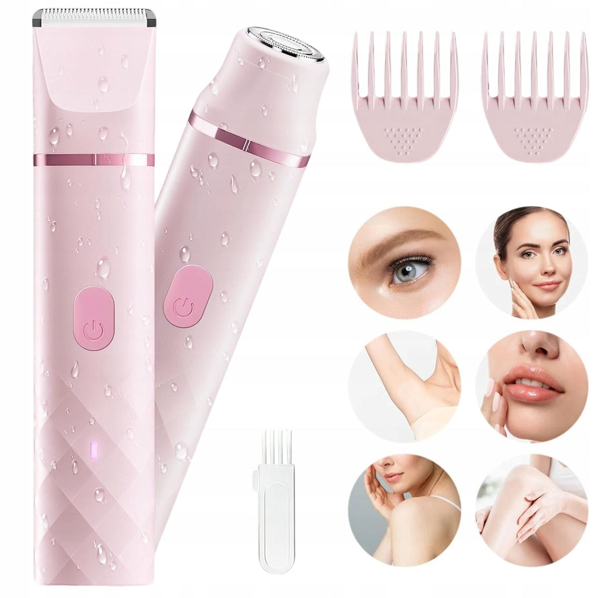 WOMEN'S SHAVER EPILATOR TRIMMER EYEBROW MACHINE INTIMATE BIKINI 2in1