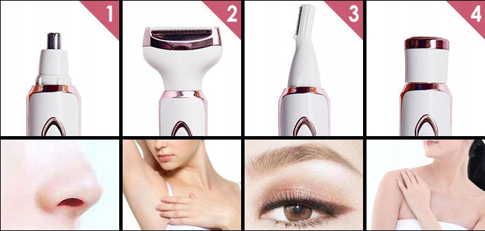 WOMEN'S SHAVER epilator body hair removal machine bikini armpits USB 4in1 Manufacturer code LK-200