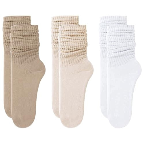 WOMEN'S SOCKS COTTON SLOUCH SOFT TO CALF 6 PAIRS COTTON Brand no brand