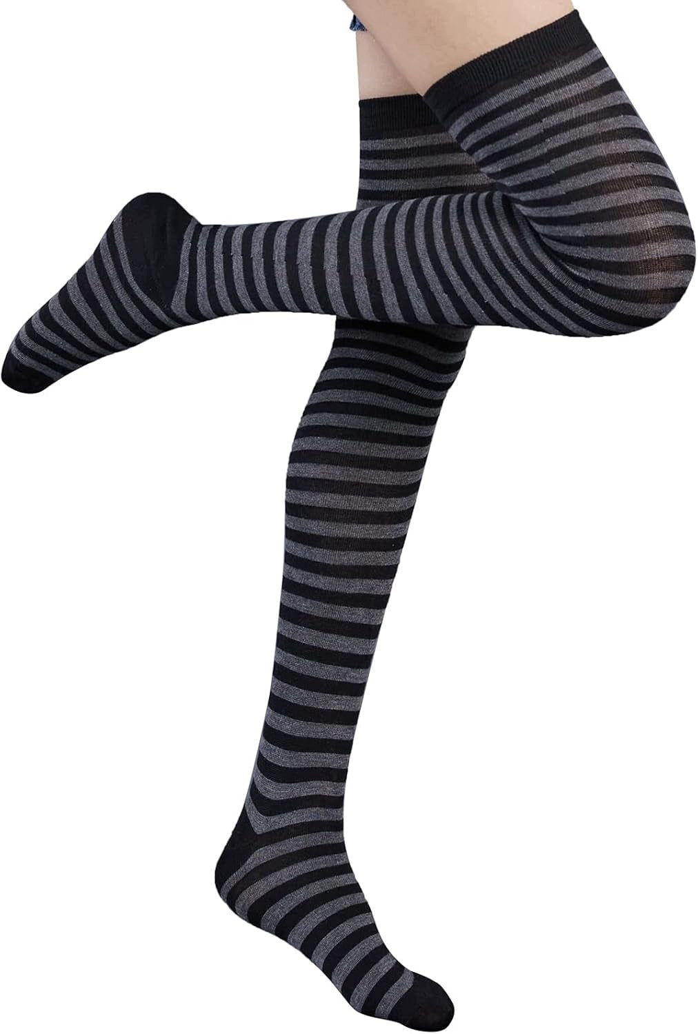 WOMEN'S STRIPED KNEE-HIGH SOCKS 52 CM SET GLOVES WARMERS MIX Brand no brand