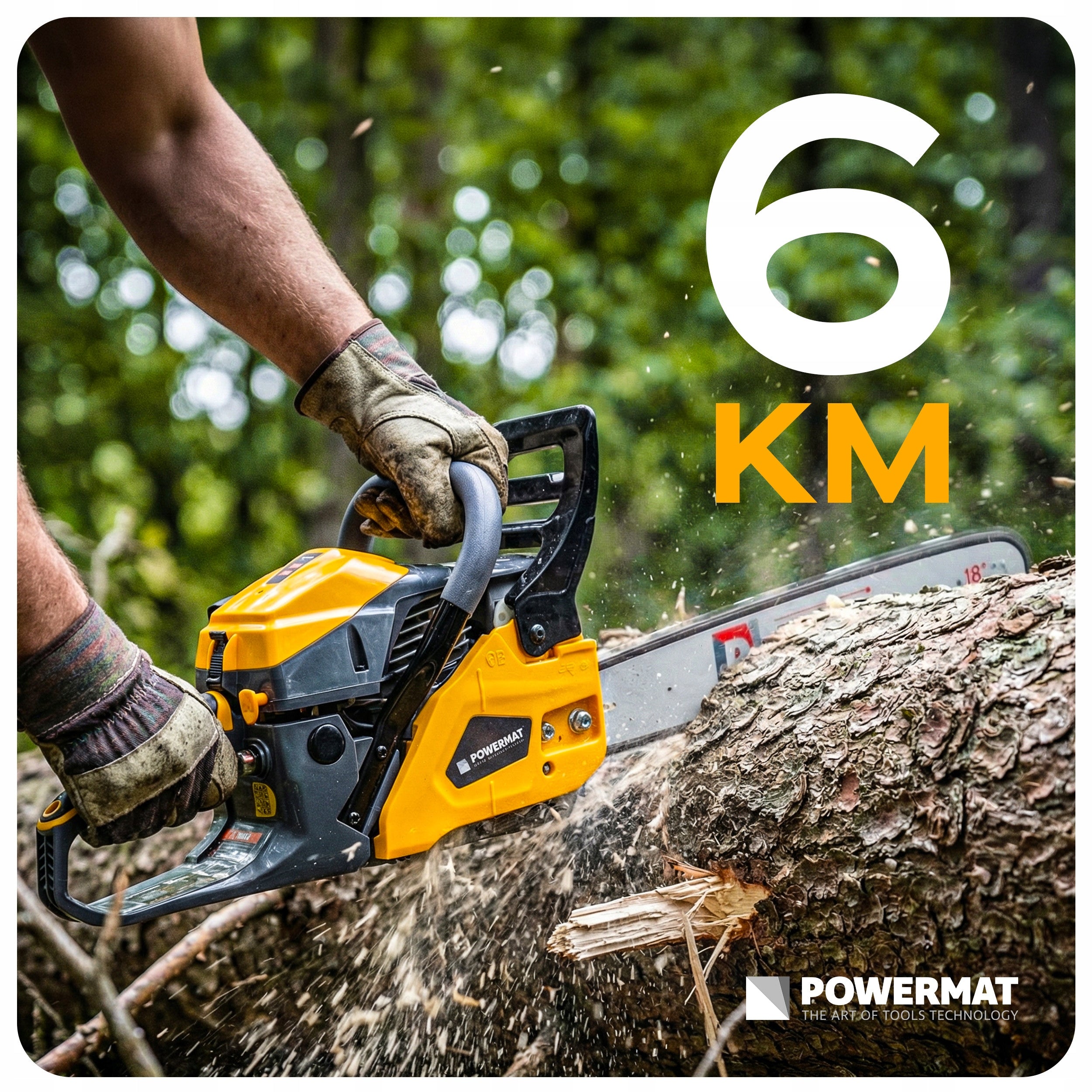 WOOD COMBUSTION SAW CHAINSAW 6KM GUIDE 45CM GUIDE Manufacturer code PM1548