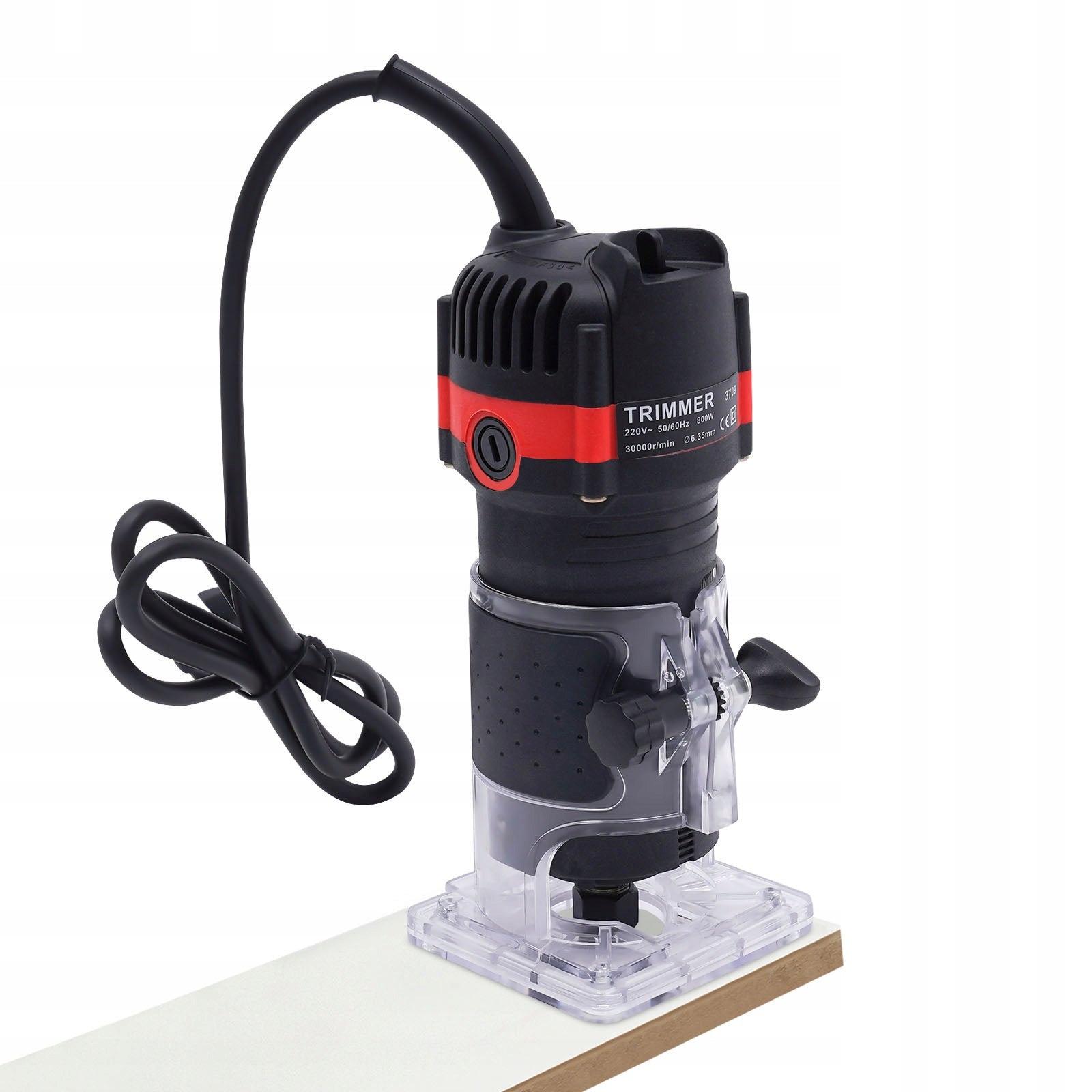 WOOD TRIMMER MILLING MACHINE ELECTRIC MANUAL BASE GUIDES 800W Device weight 1.5 kg